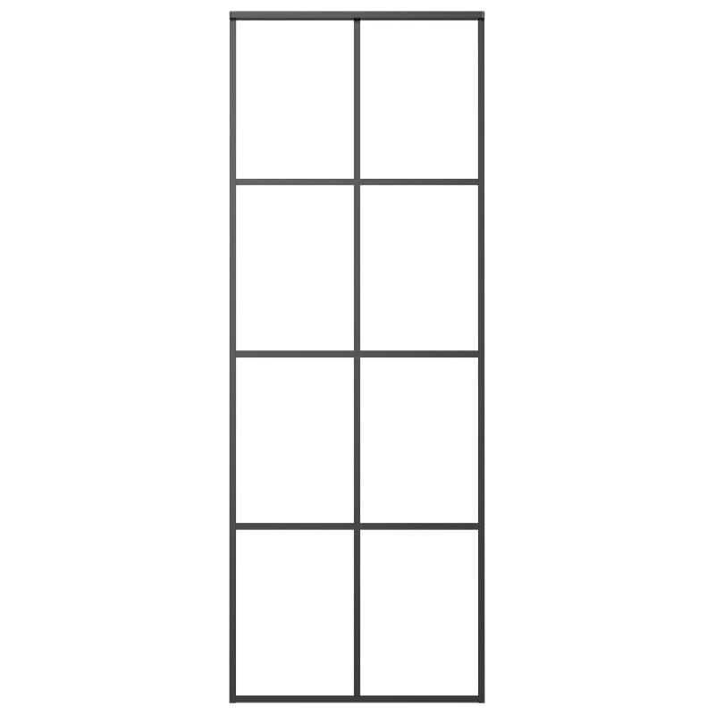 Vidaxl porte coulissante avec kit de quincaillerie 76x205 cm verre esg 3152139_3