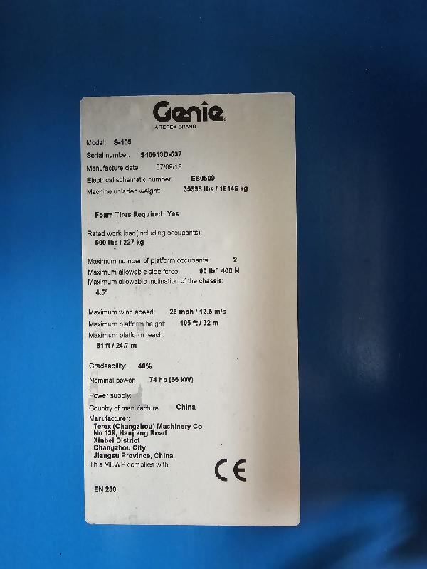 Nacelle telescopique GENIE s105 occasion_3