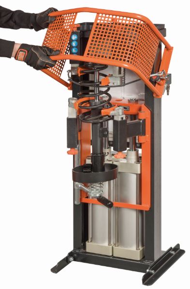Compresseur de ressort double piston pneumatique avec grille de protection - BS30PG - capacité 24000N - pour ressorts MacPherson_3