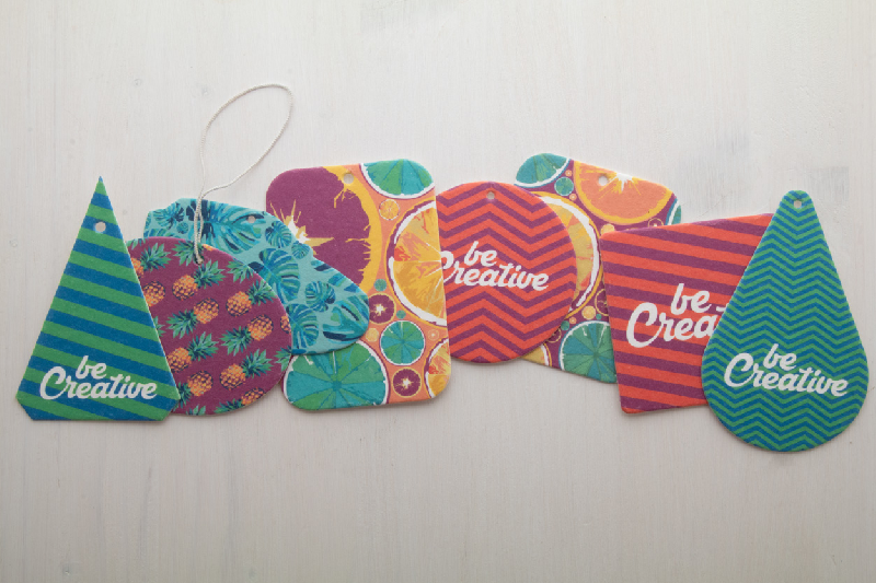 Parfum d'ambiance de voiture - Forme personnalisable - Multi-parfums - Impression recto/verso jusqu'à 4 couleurs_3