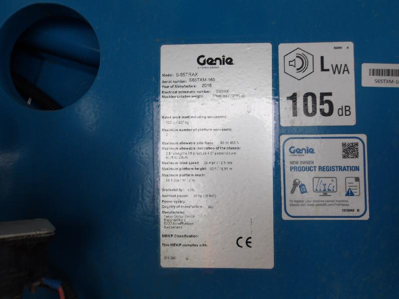 Nacelle telescopique GENIE s65 trax occasion_3