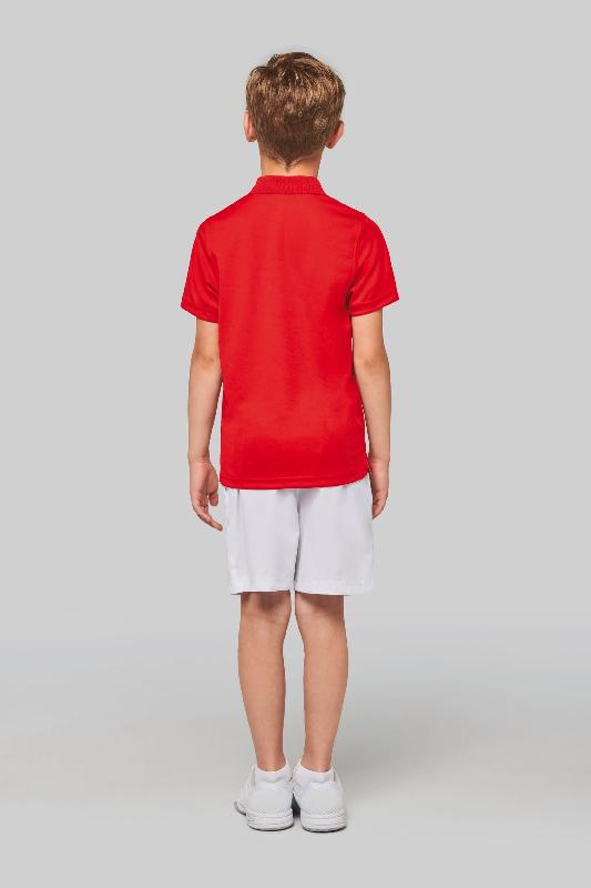 Polo manches courtes enfant - PROACT - 100% polyester interlock - Réf: PA488_3