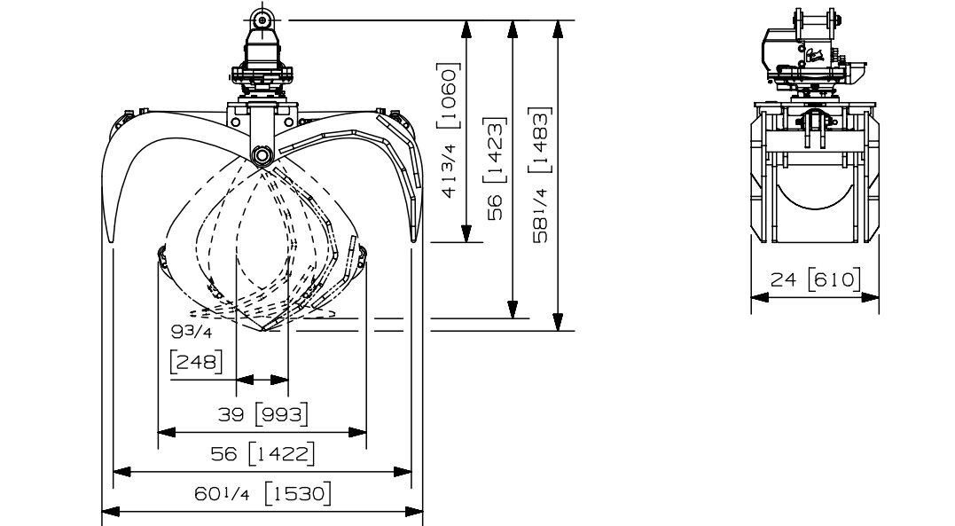 Grappin forestier Rotobec - Série légère 5609 - Polyvalence et contrôle exceptionnel_3