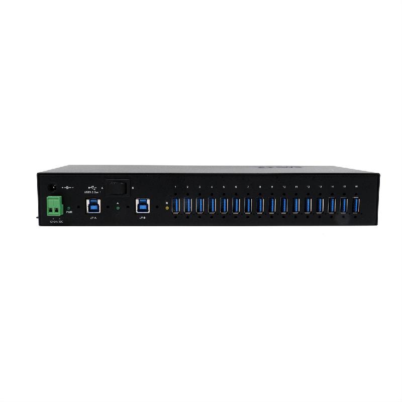 EXSYS EX-1526HMVS Hub USB 3.2 Gen1 métal à 16 ports administré, protection de surtension 15KV ESD_3