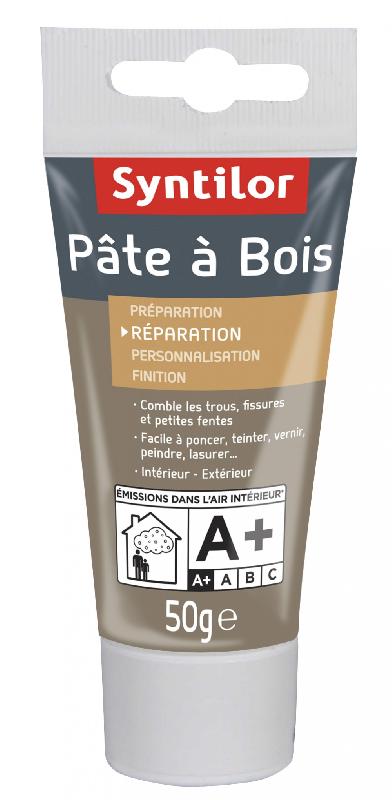 Pâte à bois SYNTILOR - naturel - 50 g - pour reboucher trous et fissures - intérieur/extérieur_3