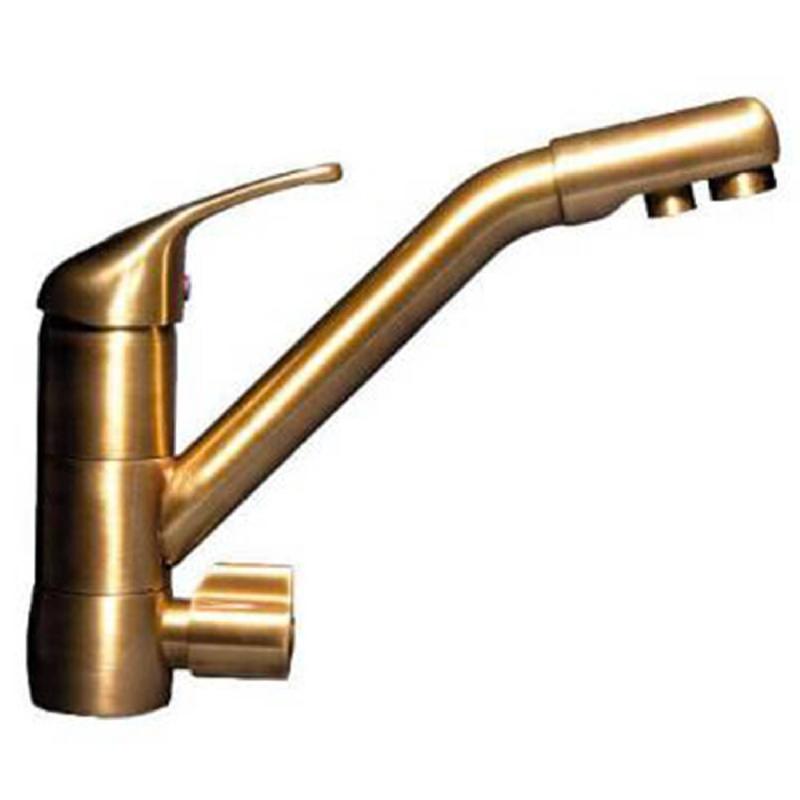 Robinet de cuisine mitigeur 3 voies dauphin laiton_3