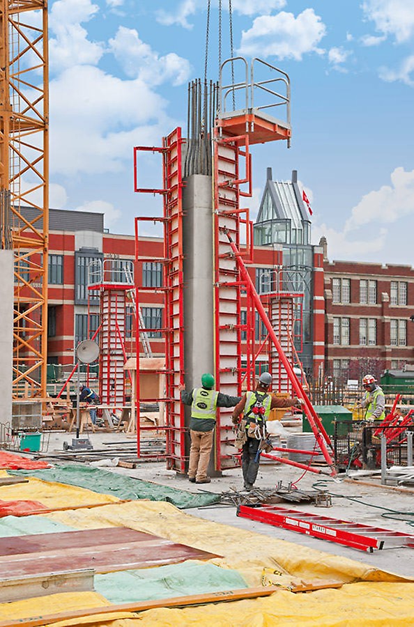 Coffrages poteaux Quattro - Déplacement rapide, surfaces de béton de haute qualité et adaptabilité maximale_3