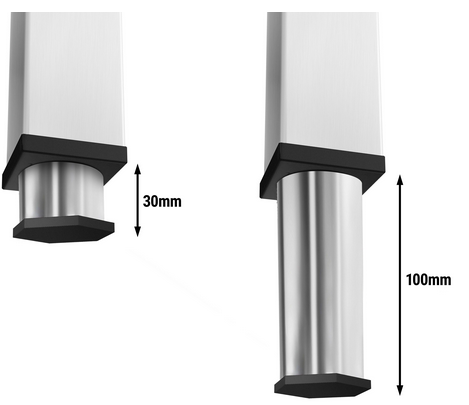 Table en inox avec étagère 70x60 cm_3
