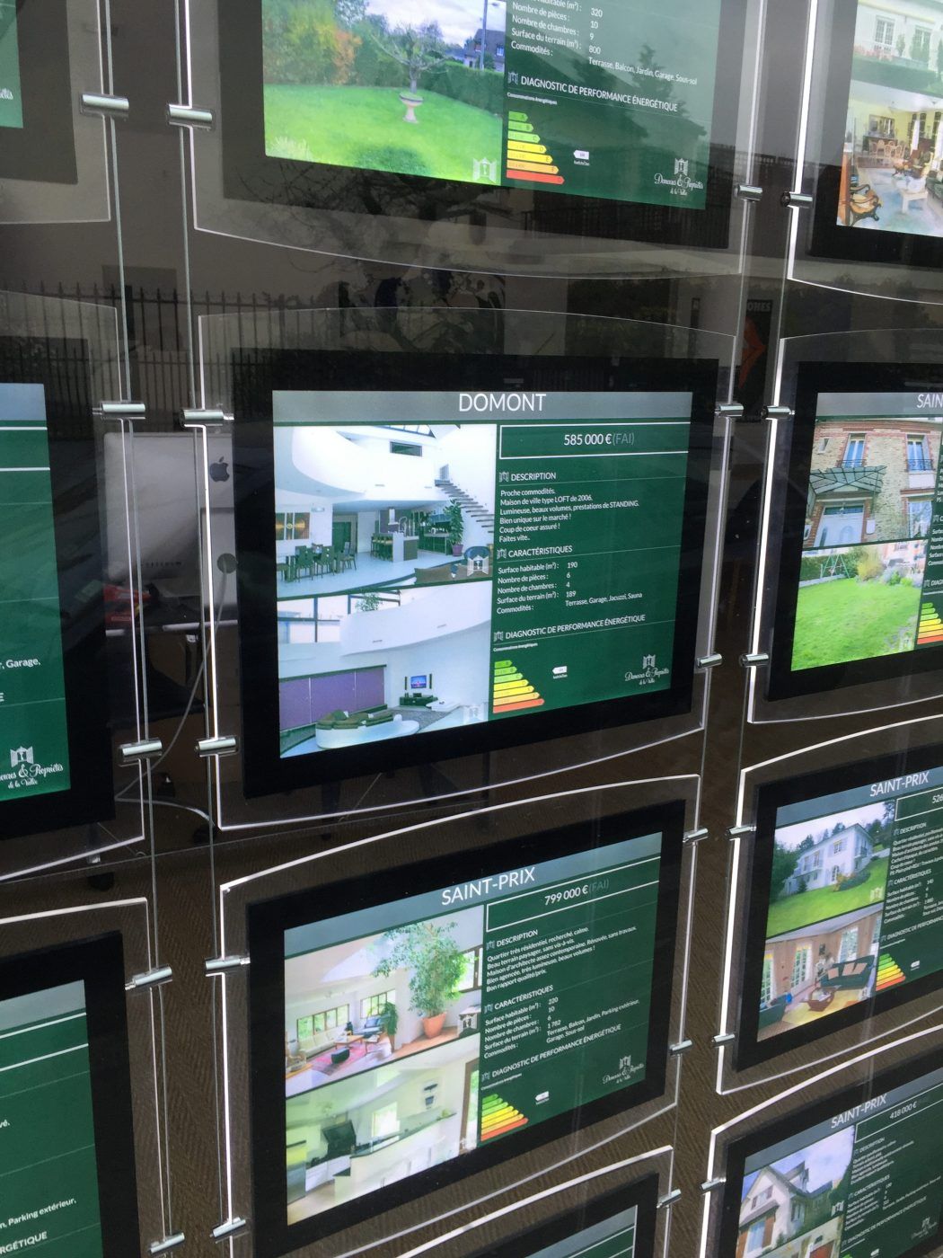 Ensemble de 16 porte-affiches vitrine lumineux LED A4 paysage - Lumicadre - H:397mm x L:330mm - Gamme Originale_3