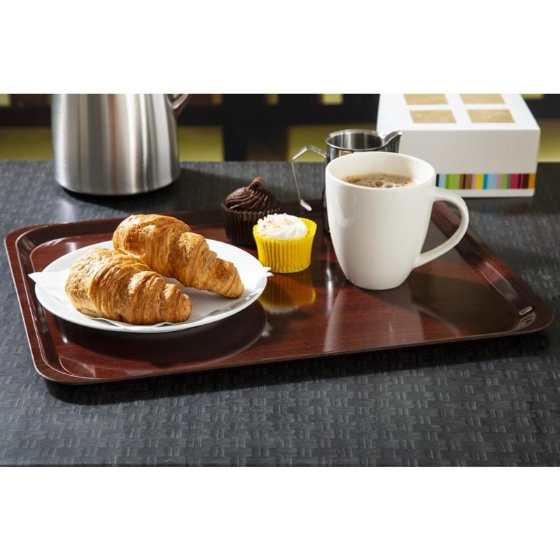 Plateau stratifié lisse Capri Cambro acajou 460mm_3