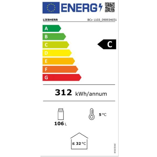 Réfrigérateur de comptoir noir vitré - 75 L | Liebherr BCv1103 744_3