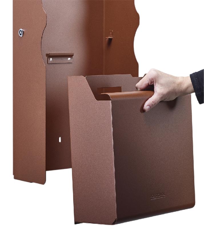 KOPA Cendrier / Corbeille mural 2L/15L - Fabrication française - matière recyclable - protection contre les intempéries_3