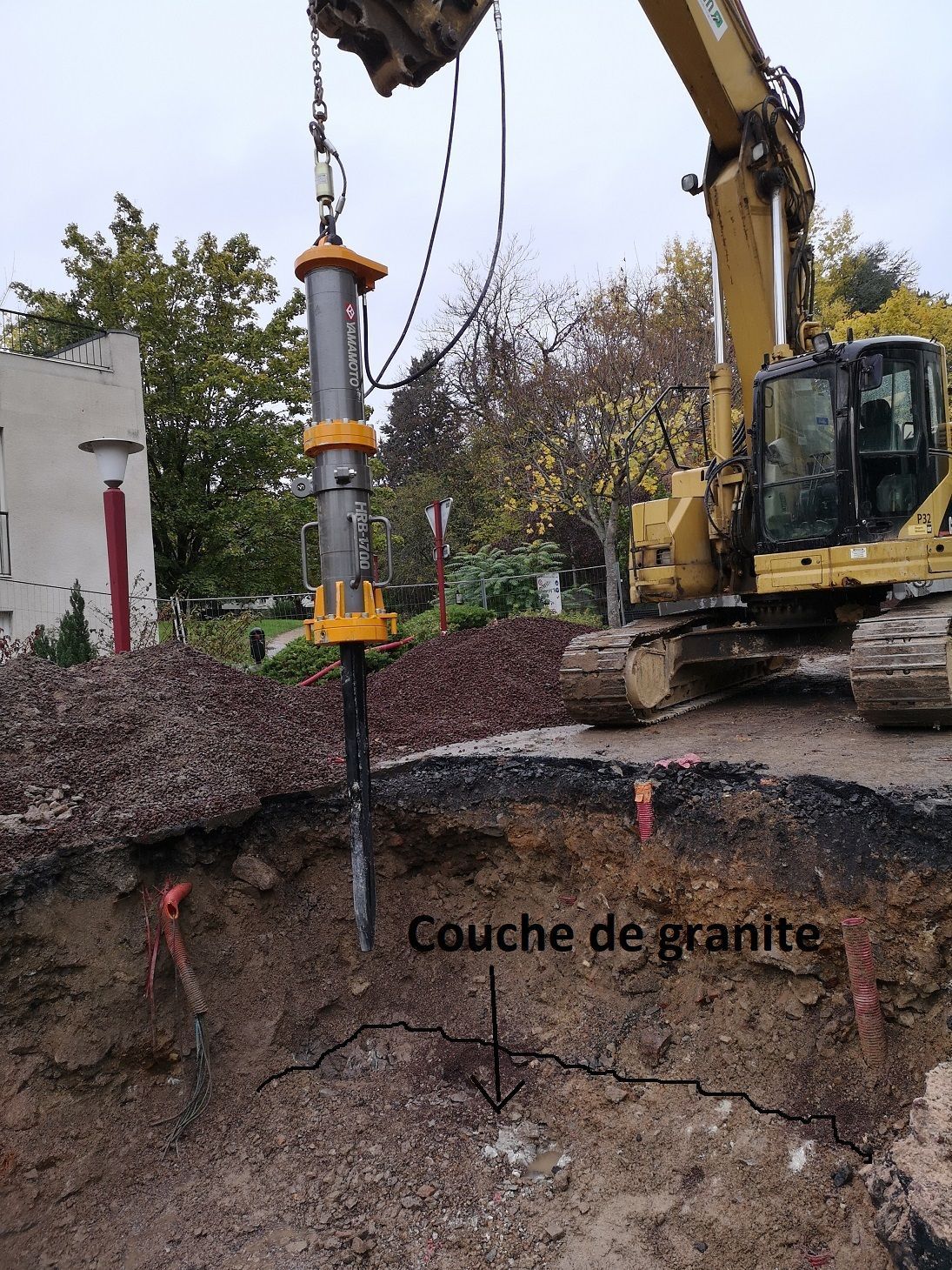 Rock Splitter HRB avec vérin surdimensionné