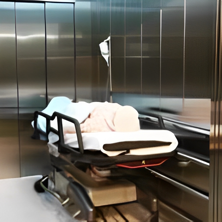 Monte-malade robuste avec design hygiénique en inox