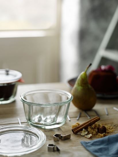 Bocaux en verre WECK kougelhopf 280 ml Ø 100mm avec couvercles en verre et joints - WN000014 (clips non inclus)_3