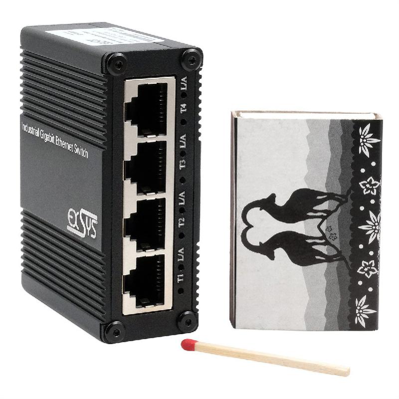 EXSYS EX-62021 Micro-switch Gigabit industriel à 5 ports, non géré, alimentation USB-C_3