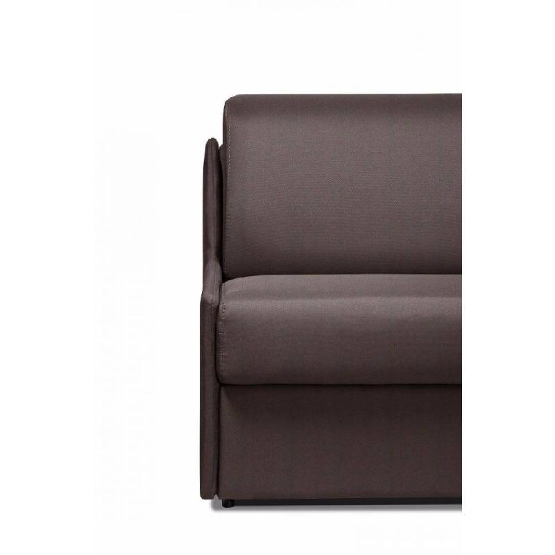 Canapé convertible France matelas 16 cm - système express - sommier à lattes 160 cm - microfibre marron_3
