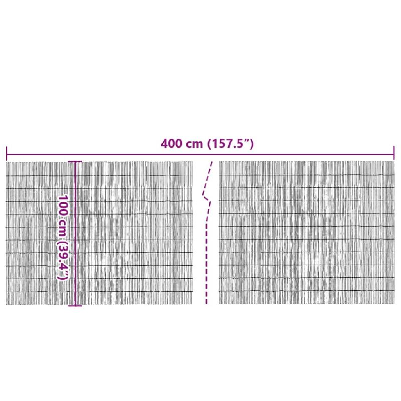 Vidaxl clôture de jardin 400x100 cm roseau 365748_3