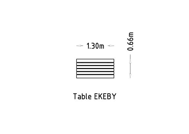Table publique Ekeby - Hags - Hardwood/galvanisé - 8058447 - Montage 1h - 1300x660x710mm_3