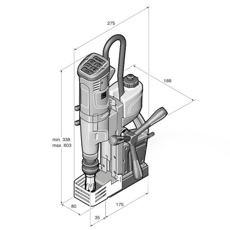 Unité de perçage magnétique universelle jusqu'à 35 mm KBU 35 MQW FEIN_3