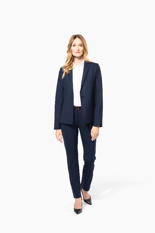 Veste blazer femme - Kariban Premium - Réf: PK6050 - coupe ajustée avec poches passepoilées et doublure ton sur ton_3
