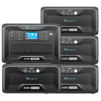 BLUETTI AC500+B300S Batterie de secours domestique | 5000 W / 3072 Wh - AC500 + 4*B300S | 5 000W; 12 288 Wh; Kit générateur_3