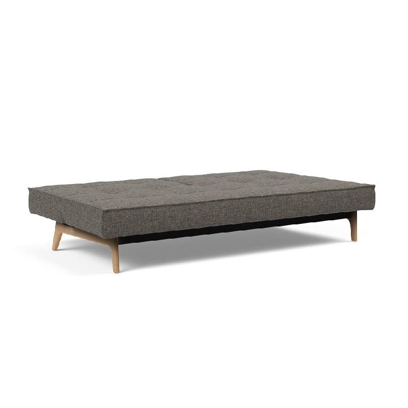 Canapé convertible Innovation Living Splitback Eik - 115x200 cm - Tissu Flashtex Dark Grey - Pieds en chêne massif_3
