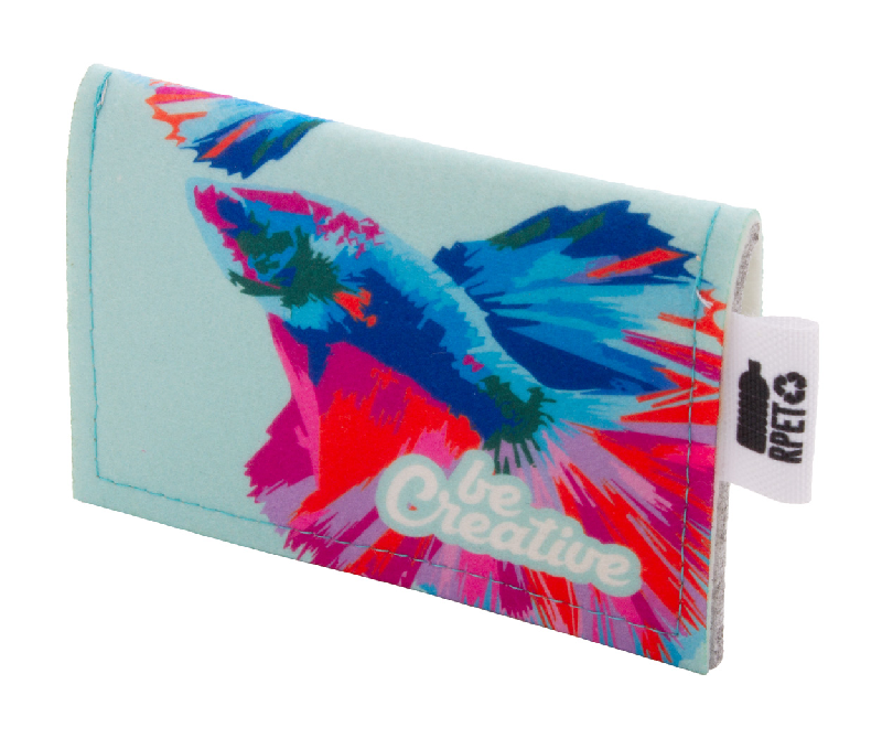 Porte-monnaie sur mesure en feutre RPET - impression quadri - 18g - couleur gris_3