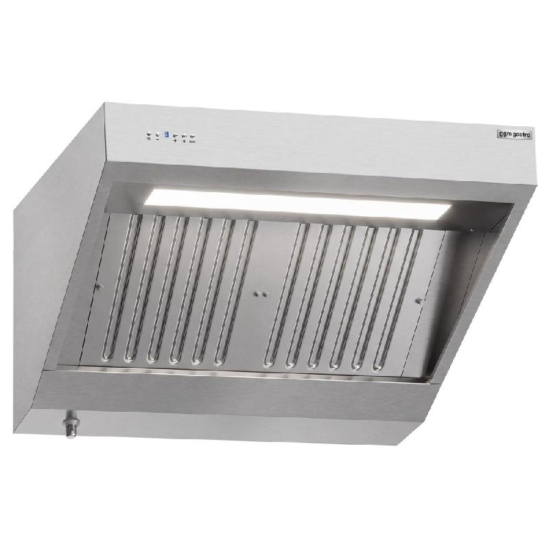 Hotte murale inox 1m avec moteur, régulateur, filtre et éclairage | Profondeur 900 mm_3