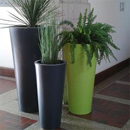 Pot rond en polyéthylène rotomoulé - URBAN DESIGN ROND avec bac hauteur 400 mm, 21 coloris disponibles_0