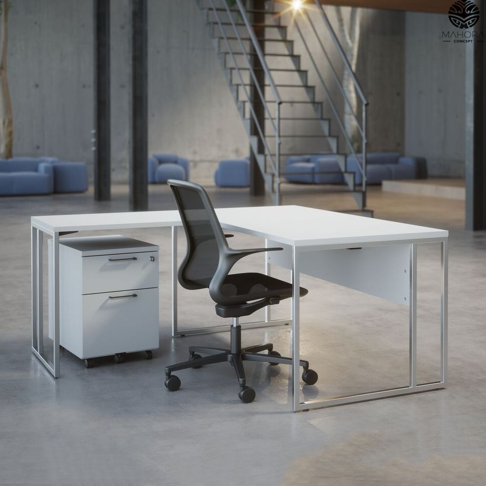 Stricto Sensu - Bureau open space Mahora - Plateau mélaminé, design minimaliste et contemporain_3