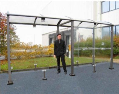 Cendrier sur pied - Vidage propre et rapide - Tube acier Ø 76 mm - Tête en aluminium moulé - Hauteur 600 mm - Verrouillable par clé triangle_3