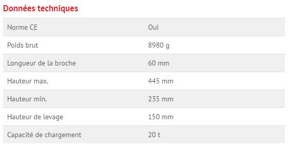 9888 - Cric à vérin hydraulique - BGS Technic - capacité de chargement 20 tonnes - avec tige de piston télescopique_3