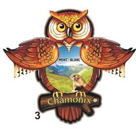 Magnet publicitaire personnalisé hibou - MDF découpé au laser - Fabriqué en France_3