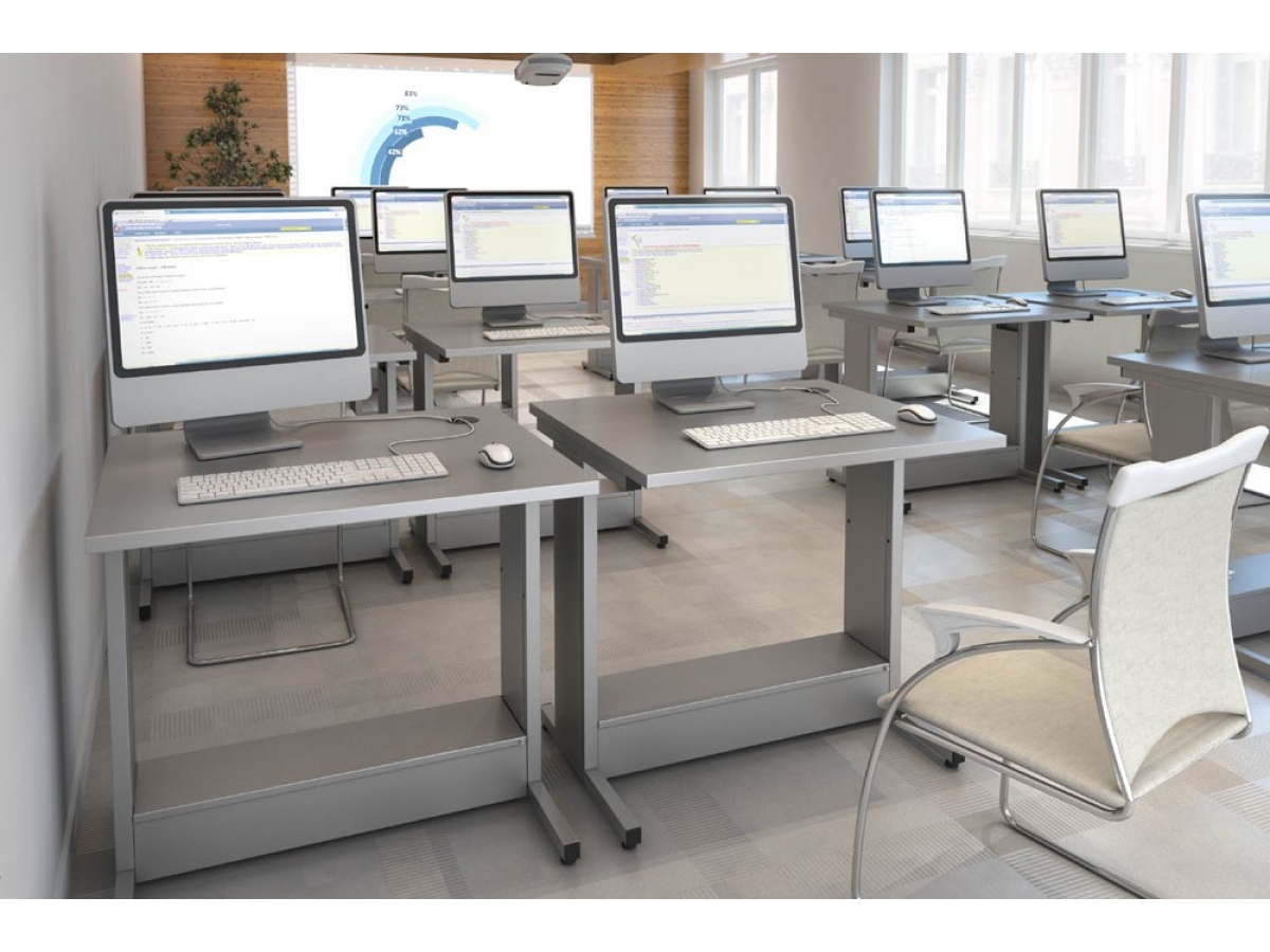 Table informatique DATA avec écran posé - nombreuses dimensions et configurations - fabrication française_3