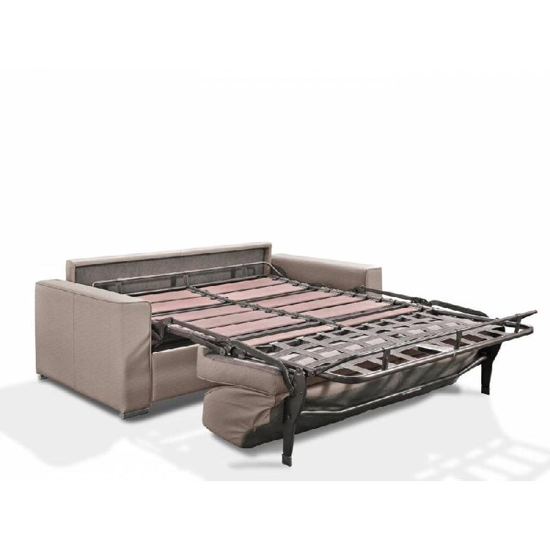 Canapé convertible 3-4 places Excellence 160 cm - Sommier lattes - Matelas mémoire de forme 18 cm - Tweed taupe Sand_3