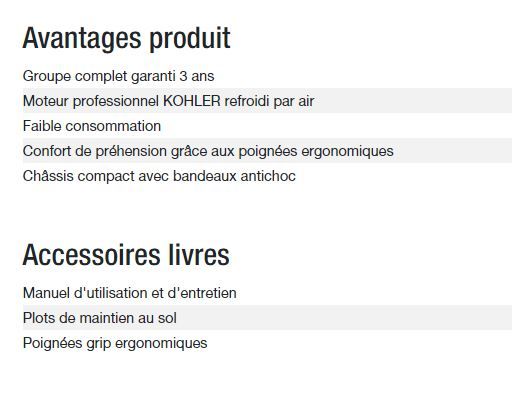 Diesel 4000 Export - Groupe électrogène Kohler - Puissance max 3,40 kW - 230V - 50 Hz_3