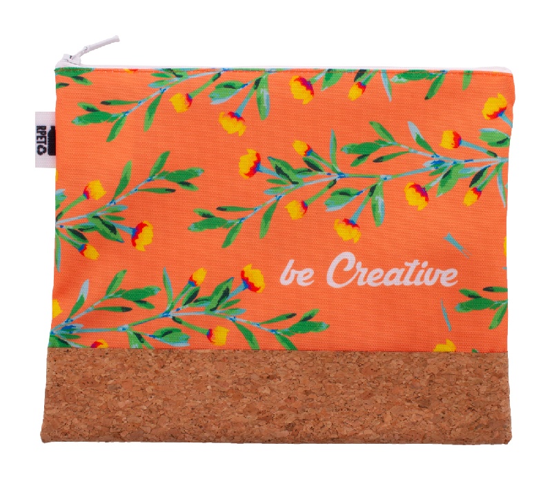 Trousse de maquillage personnalisée - polyester RPET 600D et liège naturel - impression sublimation_3