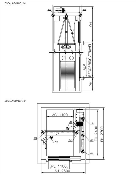 Monte-charge MP GO! Mega - Ascenseur Gearless - Charge jusqu'à 6500 kg - Capacité jusqu'à 86 personnes_3
