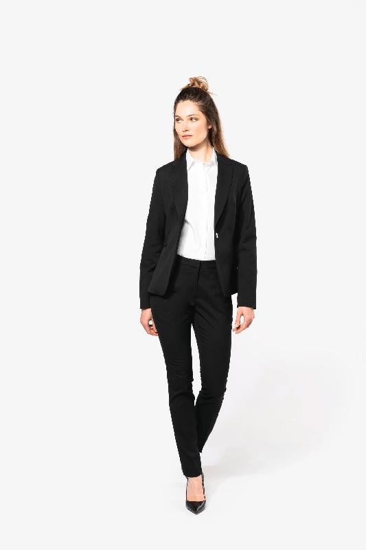 Veste de travail femme Kariban - Réf: K6131 - 64% polyester, 34% viscose, 2% élasthanne - Plusieurs coloris et tailles disponibles_3