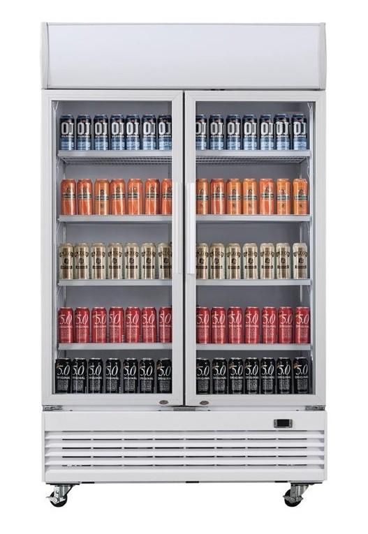 Vitrine réfrigérée 2 portes 950 litres avec roulettes - gaz écologique r290_3