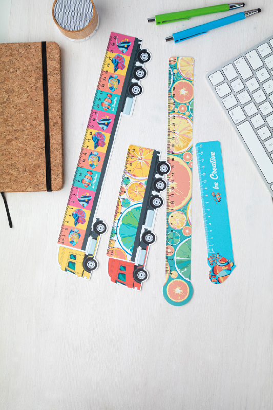 Règle flexible 30 cm en plastique - Forme de camion - Personnalisable en quadri_3