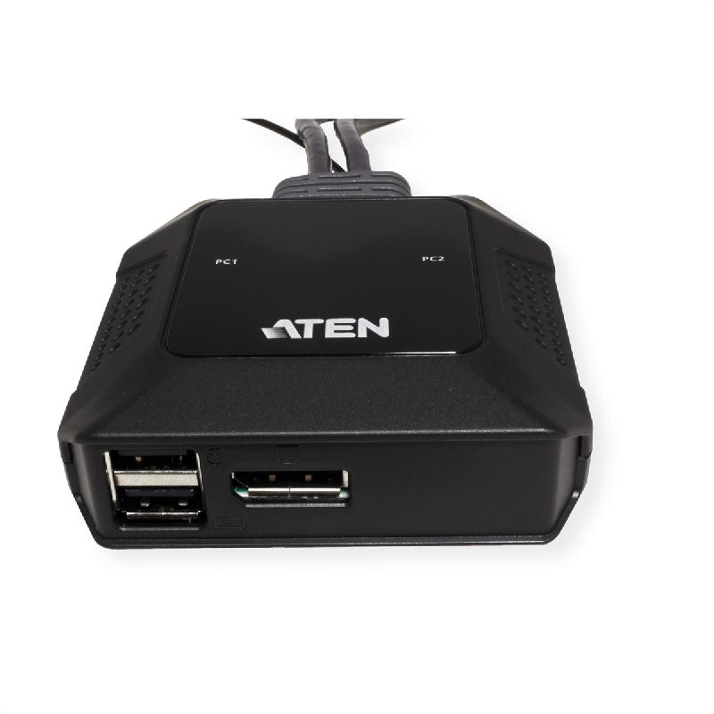 ATEN US3312 Commutateur KVM DisplayPort 4K 2 ports USB-C avec sélecteur de port à distance_3