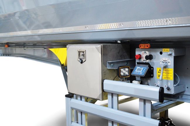 Remorque benne en aluminium pour boue et asphalte