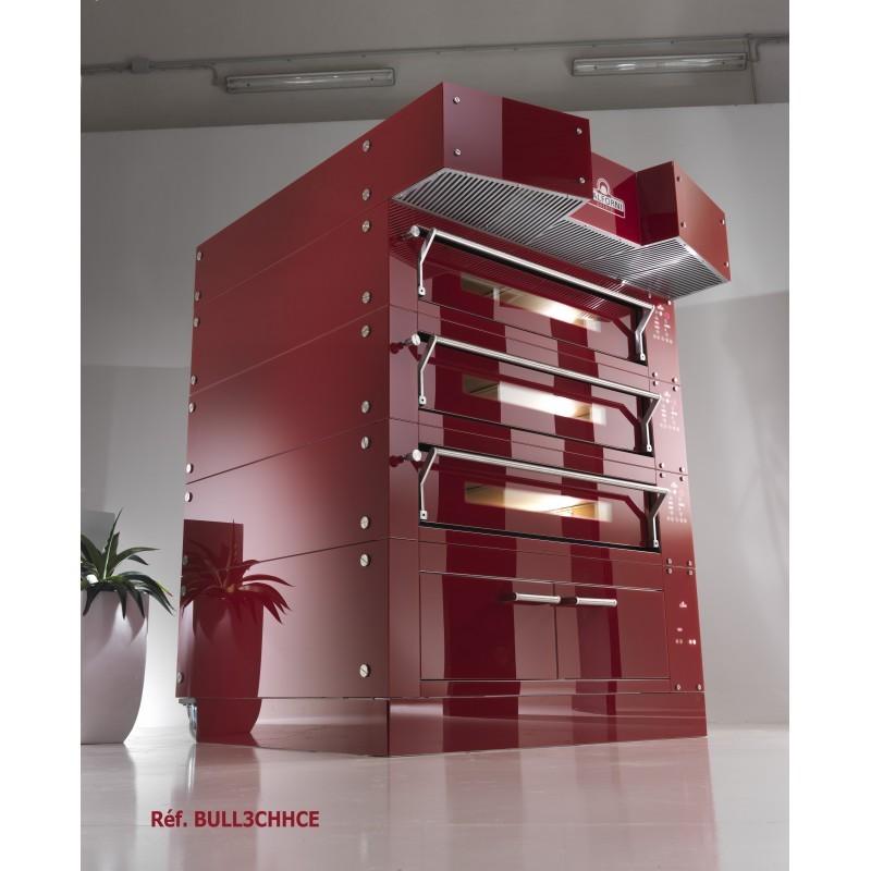 Four à pizza avec support acier inox H.800 mm 2x12 pizzas Italforni Furnotel_3