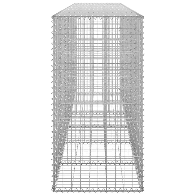 Vidaxl mur en gabion avec couvercles acier galvanisé 300 x 50 x 100 cm 143592_3