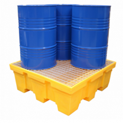 Bac de rétention polyéthylène - résistant aux produits chimiques et polluants - 225 à 1200L - manutention par transpalette_3