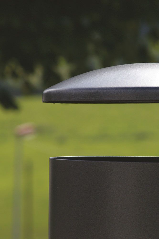 ABES Poubelle publique cylindrical 524 - 33L - Disponible en acier galvanisé ou revêtement par poudre RAL standard_3