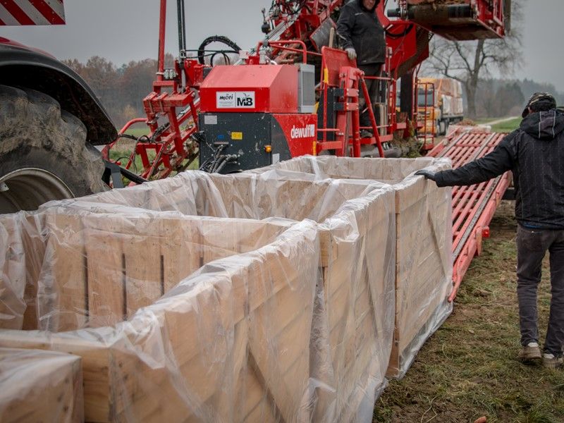 Machine Dewulf avec capacité de transport de 8 pallox de 500 kg