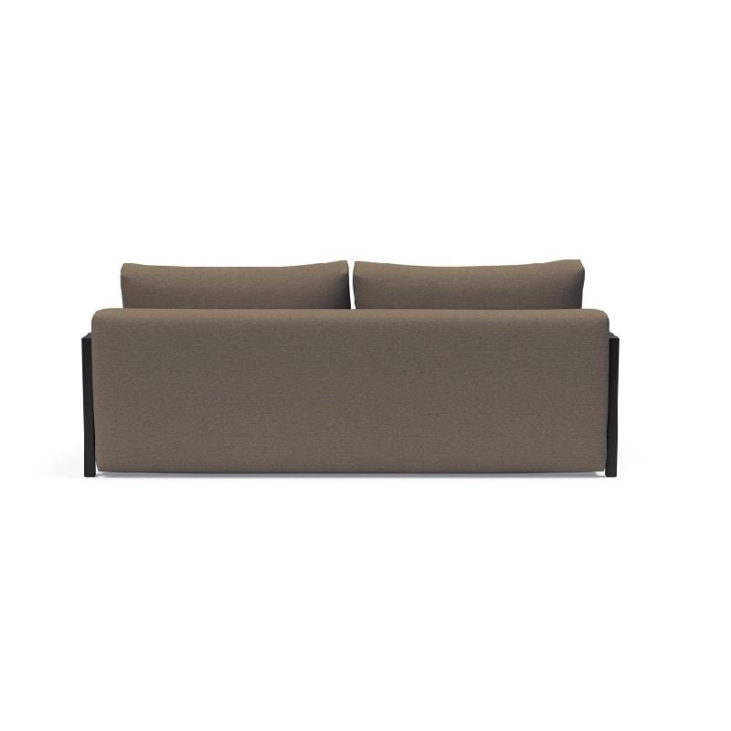 INNOVATION LIVING - Canapé design Art Déco Narvi convertible lit 200x140 cm - tissu Argus Brown - multifonctionnel et confortable_3